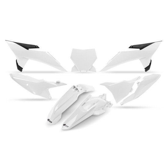 UFO 2025/11 PLASTIC SET WITH LAMP COVER KTM SX 85 '25-'26 WHITE