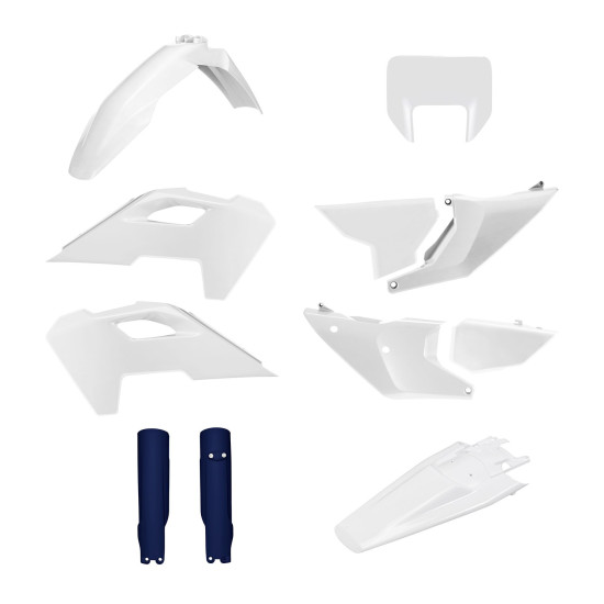 POLISPORT PLASTIC SET (FULL KIT) HUSQVARNA TE / FE '24-'25 INCLUDES HEADLAMP GUARD (8681500001) AND SHOCK ABSORBER GUARD