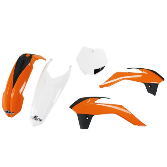UFO 2025/11 PLASTIC SET KTM SX 85 '13-'17 (KT04040127, KT04045047, KT04042999, KT04041047) OEM COLOR ORANGE/WHITE/BLACK