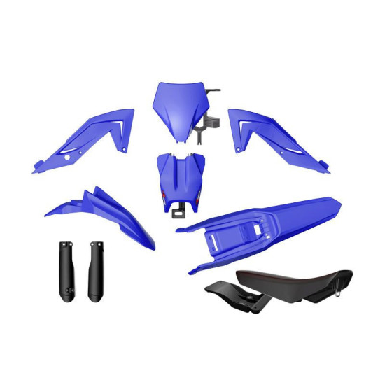 RACETECH (RTECH) 2025/12 PLASTIKINIŲ DALIŲ RINKINYS SU TELESKOPINIAIS DANGTELIAIS IR „TALARIA STING“ SĖDYNE MX4 / MX5 / 