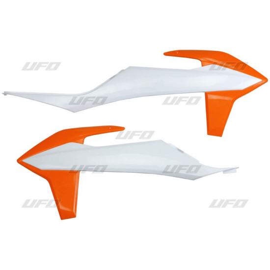 UFO RADIATORIAUS APSAUGOS KTM SX/SXF '19-'20 OEM SPALVA (BALTA ORANŽINĖ)