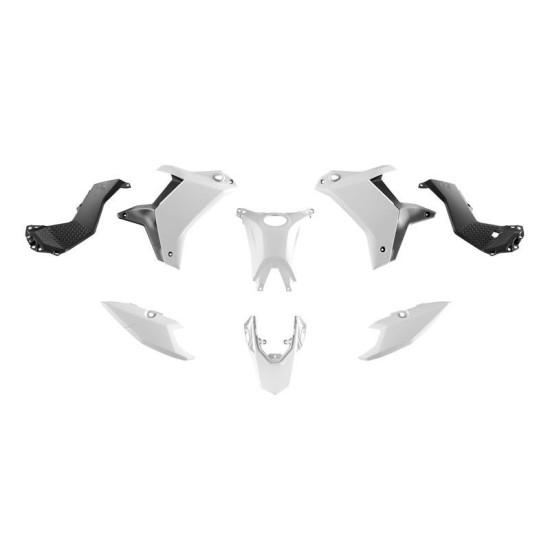 RACETECH (RTECH) 2025/12 PLASTIC SET (WITHOUT FRONT FENDER) T7 YAMAHA TENERE 700 '25-'26 COLOR WHITE / BLACK
