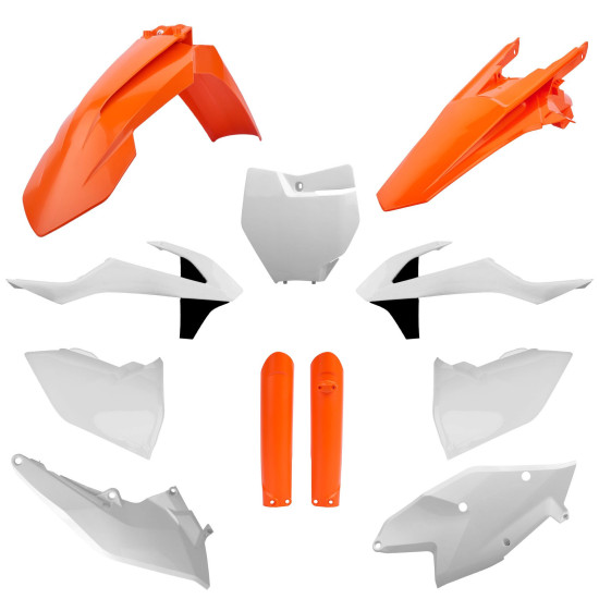 POLISPORT PLASTIC SET (FULL KIT) KTM SX / SX-F / XC-F '16-'18 INCLUDES FRONT PLATE (8664900001) AND SHOCK ABSORBER COVER