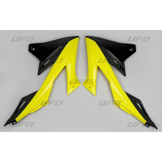 UFO RADIATOR GUARDS SUZUKI RMZ 250 '19-'23, RMZ 450 '18-'23 OEM COLOR (YELLOW/BLACK)