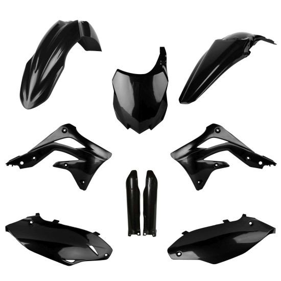 POLISPORT PLASTIC SET (FULL KIT) KAWASAKI KX 450F '13-'15 INCLUDES FRONT PLATE (8659200003) AND SHOCK ABSORBER COVERS (8