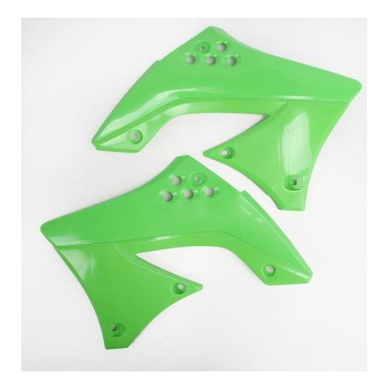 UFO RADIATOR GUARDS KAWASAKI KXF 250 '09-'12 COLOR GREEN