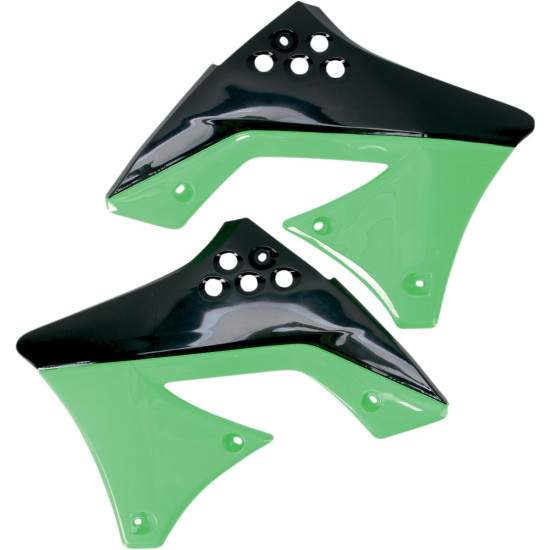 UFO RADIATORIAUS APSAUGA KAWASAKI KXF 250 '09-'11 OEM SPALVA (JUODA/ŽALIA) - IŠPARDAVIMAS