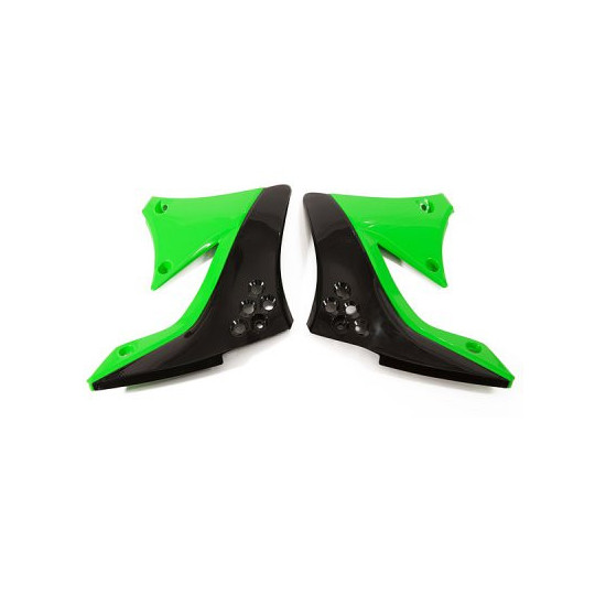 NSO RADIATORIŲ SKYS KAWASAKI KXF 450 '09-'11 OEM SPALVA (JUoda / ŽALIA)