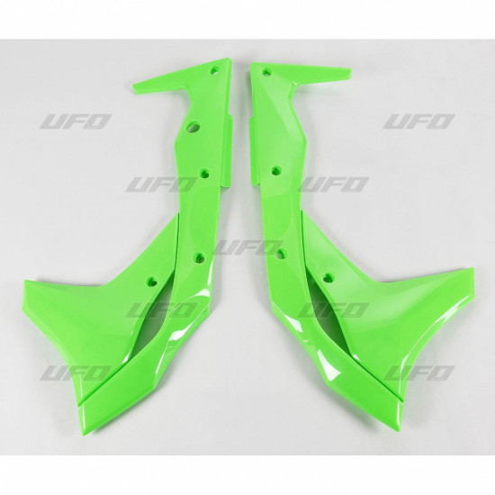 UFO RADIATOR GUARDS KAWASAKI KXF 250 '17-'20 COLOR FLUO GREEN