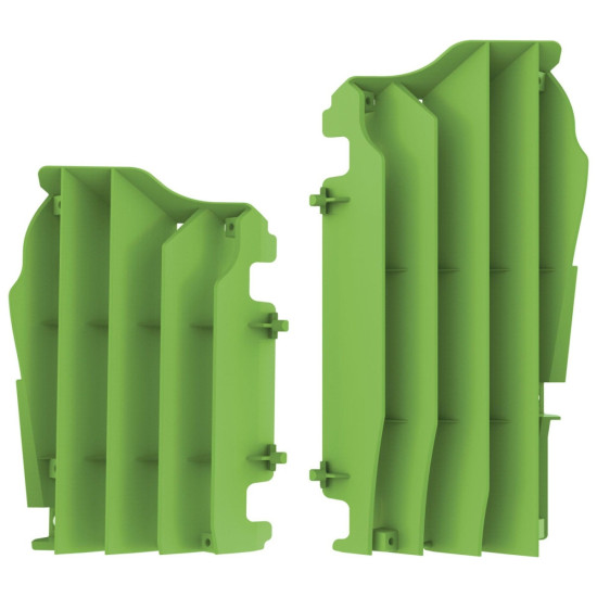 POLISPORT RADIATOR GUARDS (GRILLES - SET) KAWASAKI KX 250F '21-'24 KX 450F '16-'23 COLOR GREEN