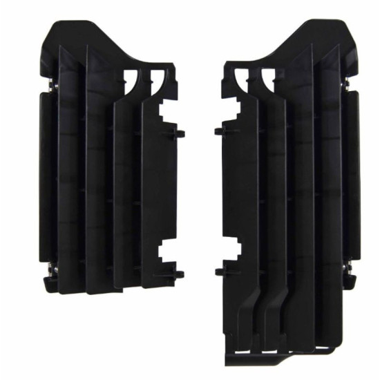 RACETECH (RTECH) LARGE RADIATOR INTAKE COVERS (GRILLES) SUZUKI RMZ 250 '19-'23 BLACK