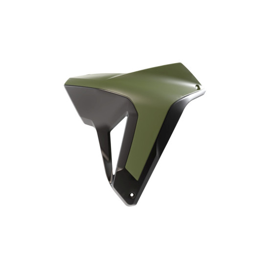 RACETECH (RTECH) RADIATOR GUARDS (LEFT / RIGHT) REVOLUTION HONDA XL 750 TRANSALP '23-'25 DARK GREEN / BLACK