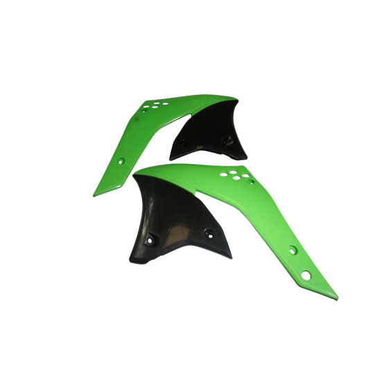 UFO RADIATOR GUARDS KAWASAKI KX 85 '98-'13 BLACK/GREEN