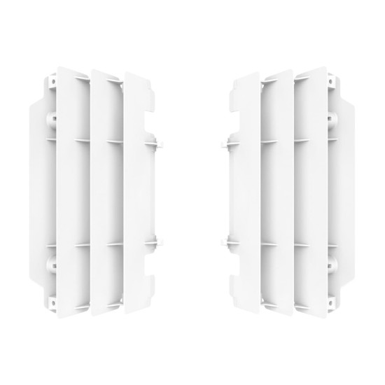 POLISPORT RADIATOR GUARDS (GRILLES-SET) KAWASAKI KX 250 '05-'07 WHITE