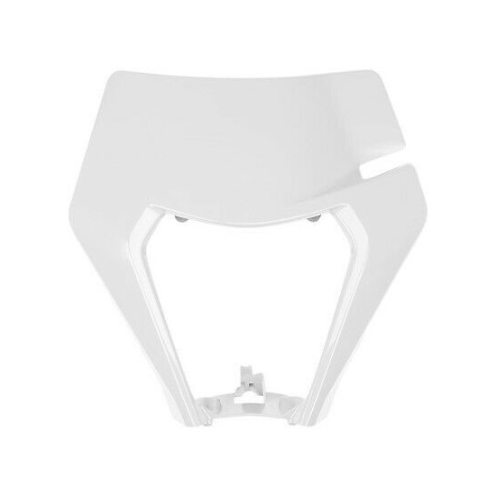 UFO FRONT LAMP COVER KTM EXC / EXC-F TPI '20-23 COLOR WHITE (OEM STYLE)