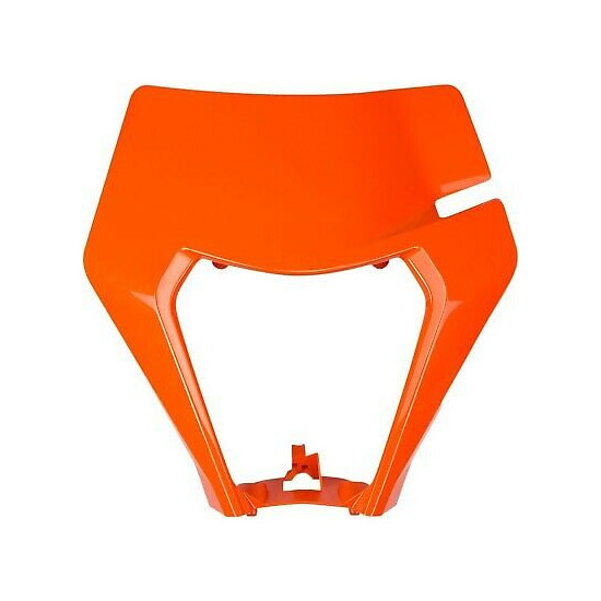 UFO FRONT LAMP COVER KTM EXC / EXC-F TPI '20-23 COLOR ORANGE (OEM STYLE)