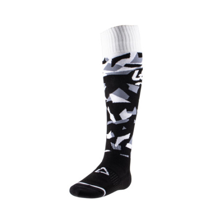 LEATT (2022) kojinės MOTO SOCKS CAMO spalva juoda/pilka/balta dydis S/M (38-42)