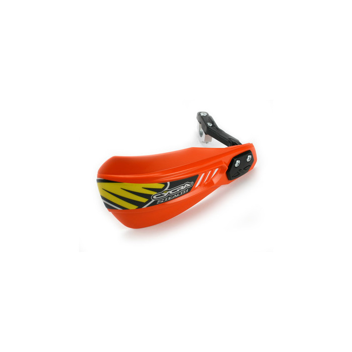 CYCRA PROMOTION HAND GUARDS (LEAVES) WITH MOUNTING (22MM / 28.6MM) COMPOSITE MODEL PRIMAL STEALTH RACER ORANGE COLOR