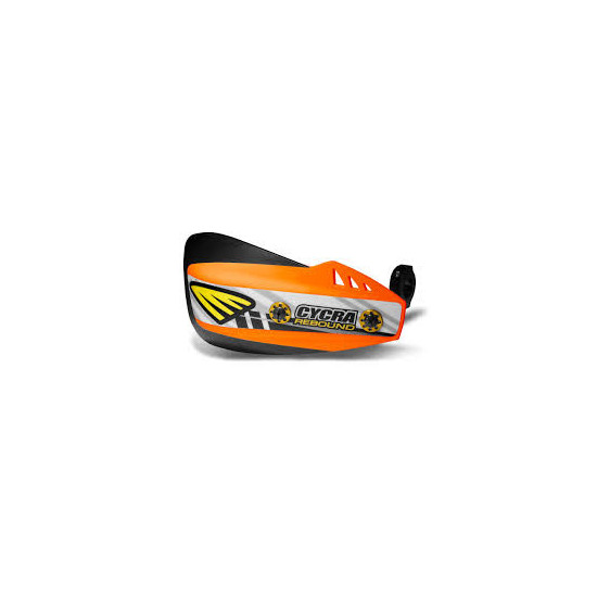 CYCRA PROMOTION SUSTIPRINTOS RANKŲ APSAUGOS (LAPAI) SU TVIRTINIMU (22MM / 28,6MM) ATSITRENKANČIOS ORANŽINĖS SPALVOS