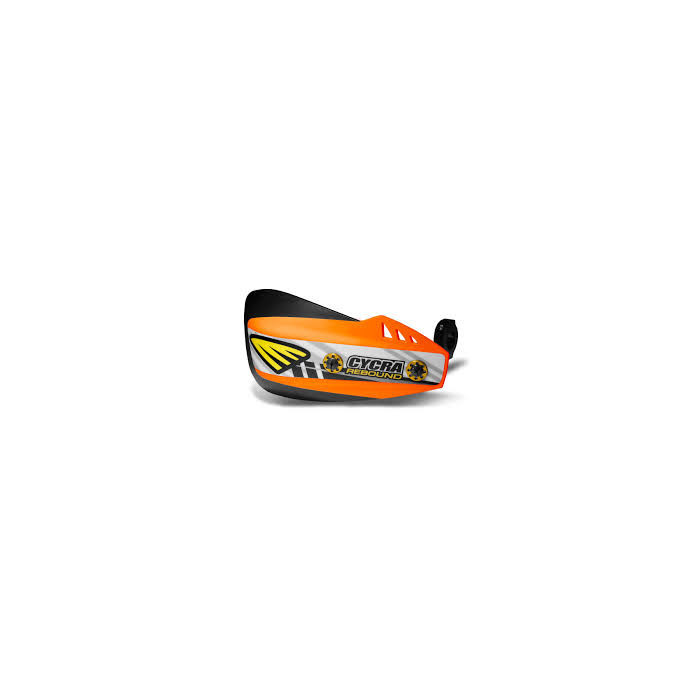 CYCRA PROMOTION SUSTIPRINTOS RANKŲ APSAUGOS (LAPAI) SU TVIRTINIMU (22MM / 28,6MM) ATSITRENKANČIOS ORANŽINĖS SPALVOS