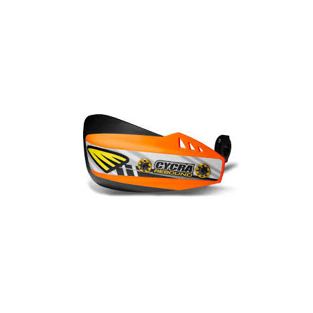 CYCRA PROMOTION REINFORCED HAND GUARDS (LEAVES) WITH FASTENING (22MM / 28.6MM) REBOUND ORANGE COLOR