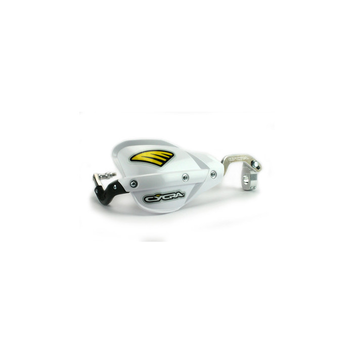CYCRA RANKŲ APSAUGOS (RANKOS - ALIUMINIO ŠERDIS) SU TVIRTINIMU (28,6 MM) MODELIS PROBEND RACER PACK CRM SPALVA BALTA
