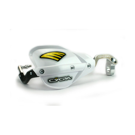 CYCRA RANKŲ APSAUGOS (RANKOS - ALIUMINIO ŠERDIS) SU TVIRTINIMU (28,6 MM) MODELIS PROBEND RACER PACK CRM SPALVA BALTA