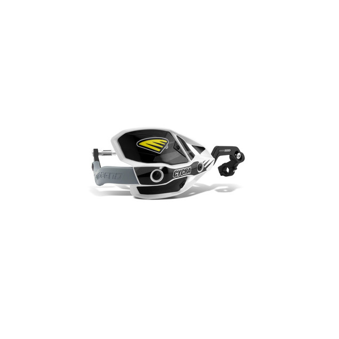 CYCRA HAND GUARDS (HANDBARY - ALUMINUM CORE) WITH MOUNT (28.6MM) MODEL ULTRA PROBEND RACER PACK CRM COLOR WHITE / BLACK