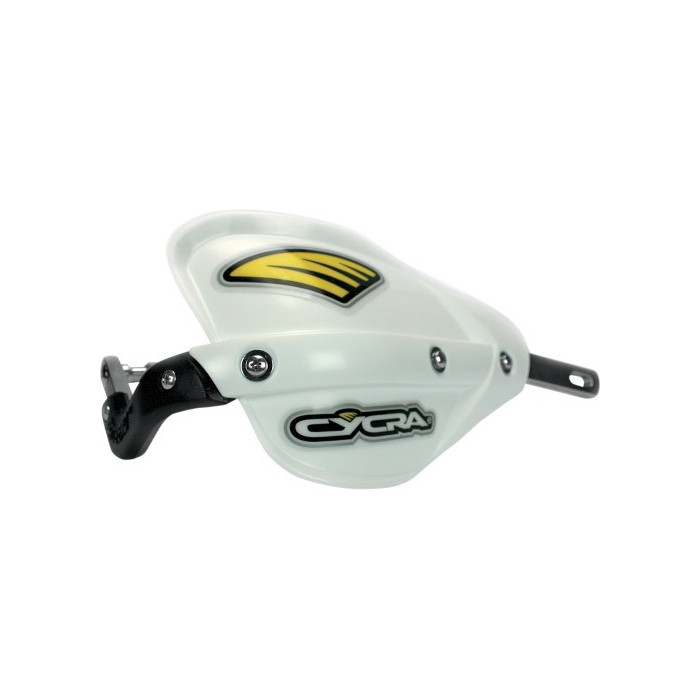 CYCRA HAND GUARDS (HANDBARY - ALUMINUM CORE) WITHOUT HANDLEBAR MOUNT PROBEND ALLOY BAR PACK WHITE (MOUNT NEEDED 1CYC-115