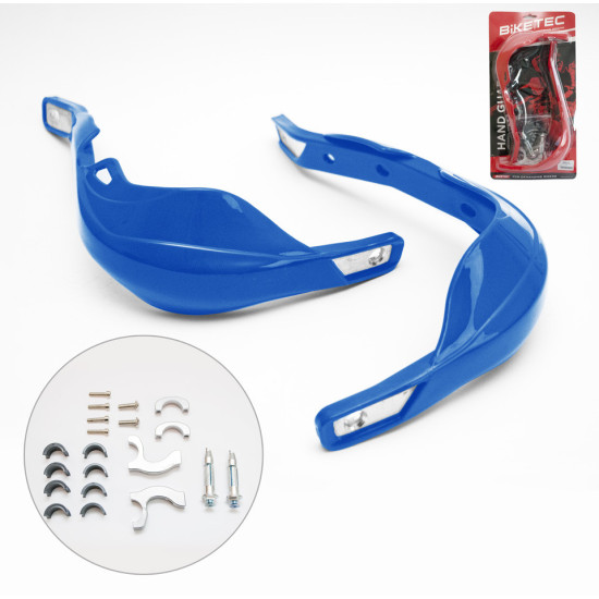 BIKETEC PARTS HAND GUARDS (HANDBAR) ALU BLUE (WITH 22MM AND 28MM MOUNTS)