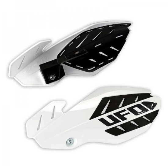 UFO HAND GUARDS (HANDBAR) FLAME HONDA CRF 250 '12-'17, CRF 450 '12-'16 COLOR WHITE / BLACK (WITH MOUNTS) - REPLACED BY P