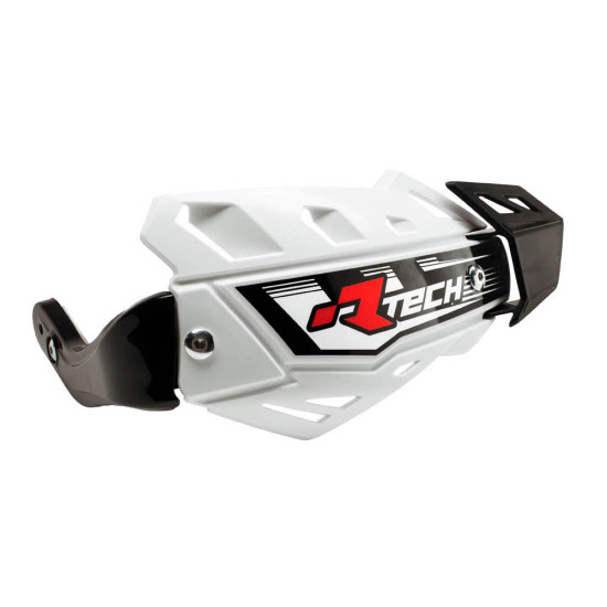 RACETECH (RTECH) FLX ATV / QUAD HAND GUARDS WHITE (WITH 3 TYPES OF HANDLEBAR MOUNTS)