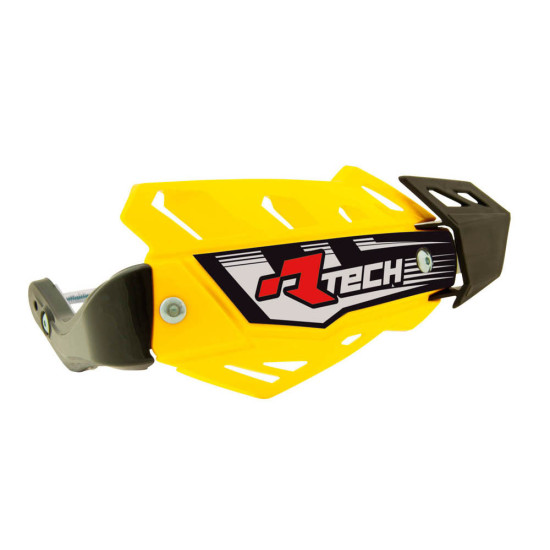 RACETECH (RTECH) FLX ATV / QUAD HAND GUARDS YELLOW (WITH 3 TYPES OF HANDLEBAR MOUNTS)