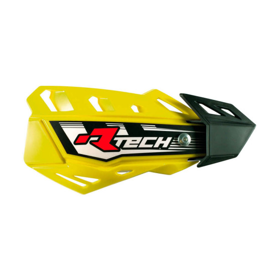 RACETECH (RTECH) FLX CROSS / ENDURO HAND GUARDS YELLOW (WITH 2 TYPES OF HANDLEBAR AND GRIP MOUNTS)