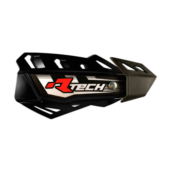 RACETECH (RTECH) FLX CROSS / ENDURO RANKŲ APSAUGOS JUODOS (SU 2 TIPŲ VAIRO IR RANKENOS LAIKIKLIAIS)