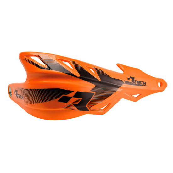 RACETECH (RTECH) RAPTOR HAND GUARDS, ORANGE (WITH MOUNTS FOR 22.2MM AND 28.6MM HANDLEBAR)