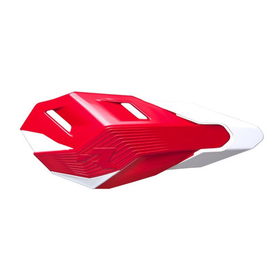 RACETECH (RTECH) REPLACEMENT PLASTICS FOR HAND GUARDS (HANDBARS) HP3 COLOUR RED WHITE