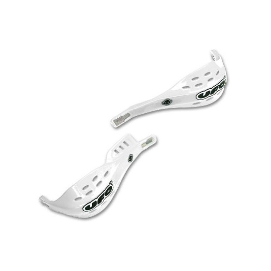 UFO HAND GUARDS (HANDBAR) ALU JUMPY COLOUR WHITE (WITH 28MM MOUNTS)