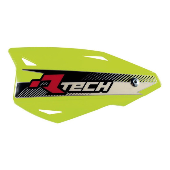 RACETECH (RTECH) RANKŲ APSAUGOS (VAIRO) VERTIGO CROSS / ENDURO, NEONINĖS GELTONOS SPALVOS (SU LAIKIKLIAIS ANT VAIRO)