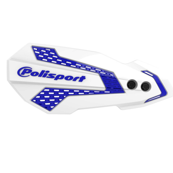 POLISPORT HAND GUARDS (LEAVES) MX FLOW MODEL WITH UNIVERSAL MOUNTING KIT YAMAHA YZ / YZF / WR '08-26' COLOUR WHITE BLUE