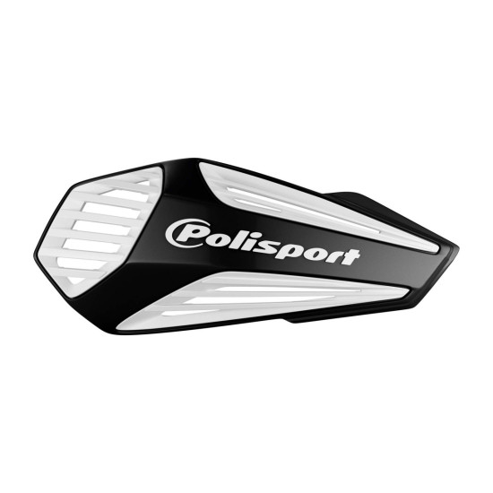 POLISPORT REKLAMINĖS RANKŲ APSAUGOS, MODELIS MX AIR, SU UNIVERSALIU Tvirtinimo rinkiniu, 22/28, JUODA IR BALTA SPALVA