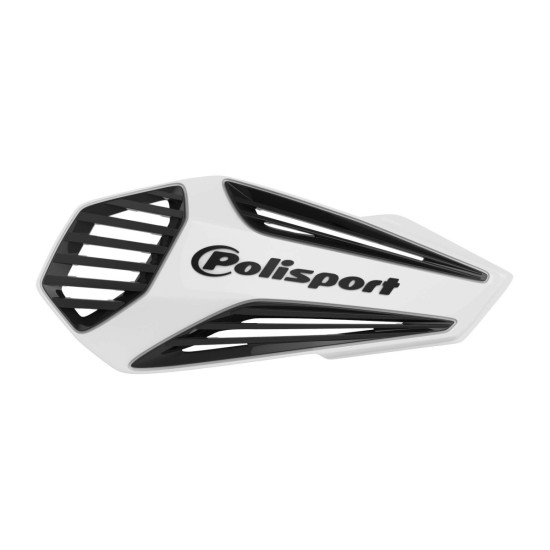 POLISPORT PROMOTION HAND GUARDS (HANDBAR) MODEL MX AIR WITH UNIVERSAL MOUNTING KIT 22/28 COLOUR WHITE BLACK