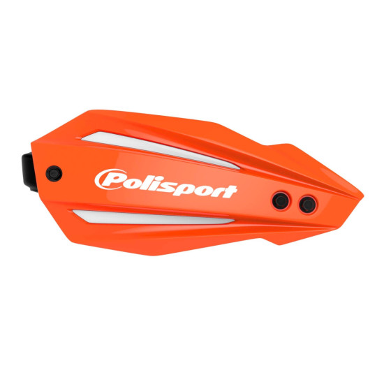 POLISPORT HAND GUARDS (HANDBAR) MODEL BULLIT FULL WRAP AROUND WITH UNIVERSAL MOUNTING KIT 22/28 COLOR ORANGE