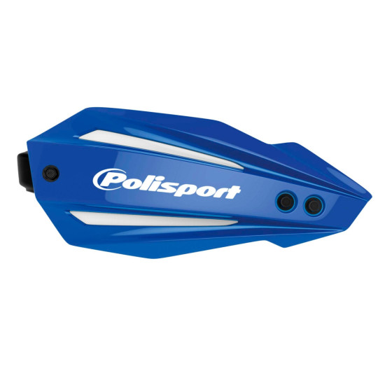 POLISPORT HAND GUARDS (HANDBAR) MODEL BULLIT FULL WRAP AROUND WITH UNIVERSAL MOUNTING KIT 22/28 COLOUR BLUE