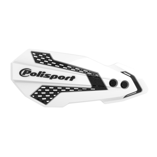 POLISPORT HAND GUARDS (LEAVES) MX FLOW MODEL WITH UNIVERSAL MOUNTING KIT HUSQVARNA TE / FE / TX / FX '17-'21 COLOUR WHIT