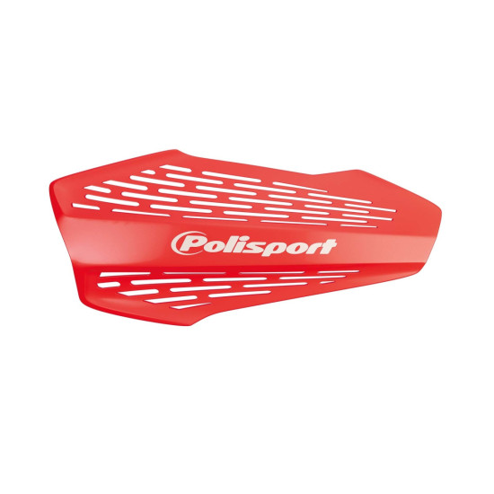 POLISPORT HAND GUARDS (MX FORCE) MODEL WITH UNIVERSAL MOUNTING KIT 22/28 COLOUR RED