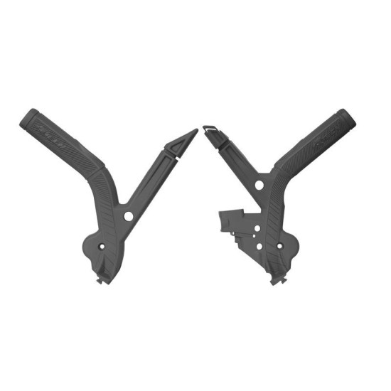 RACETECH (RTECH) 2025/12 FRAME GUARDS (SET) BI-MATERIAL SUPER GRIP BETA RX 450 '24, COLOR BLACK