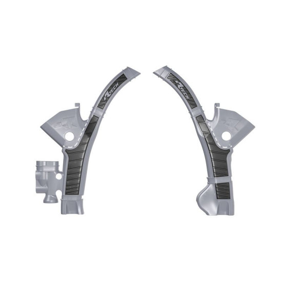 RACETECH (RTECH) 2025 / 12 FRAME GUARDS (SET) BI-MATERIAL SUPER GRIP STARK FUTURE VARG SMX1 '23-'25 COLOR GREY / BLACK