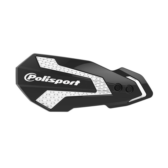 POLISPORT RANKŲ APSAUGOS (LAPAI) MX FLOW MODELIS SU UNIVERSALIU TVIRTINIMO RINKINYS RIEJU MR 250 / 300 '21-'25 JUODOS
