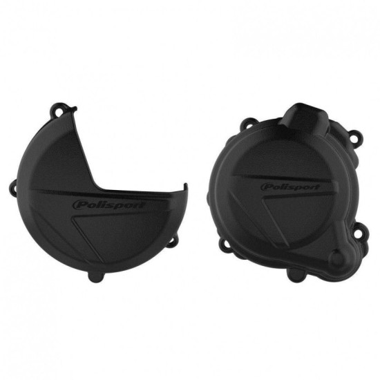 POLISPORT KIT ALTERNATOR COVER (COVER) AND CLUTCH COVER AND WATER PUMP COVER BETA 250 / 300 RR `16-17 BLACK (8463200001+